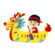 thumbnail image 4 of Ni?os Handcraft Dragon Boat 3D DIY Fieltro Artesanal Para El Hogar Ni?os Decoración Ni?o, 4 of 5