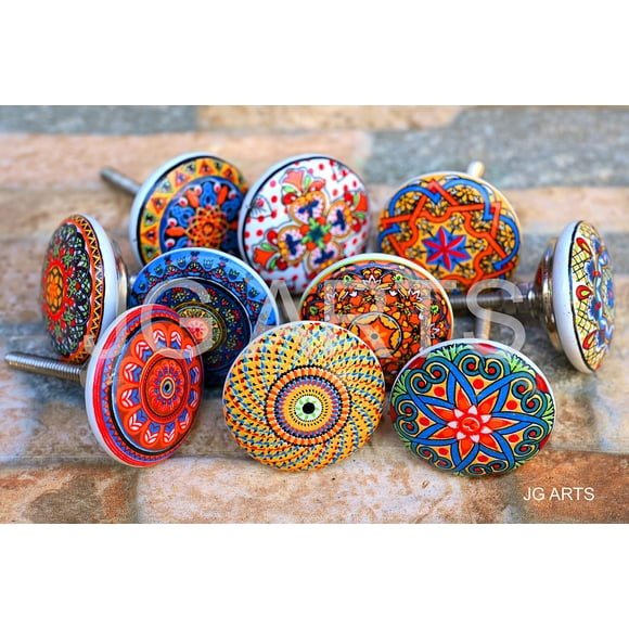 JGARTS 20 pomos de cerámica vintage con forma de flor, 3,8 cm de diámetro