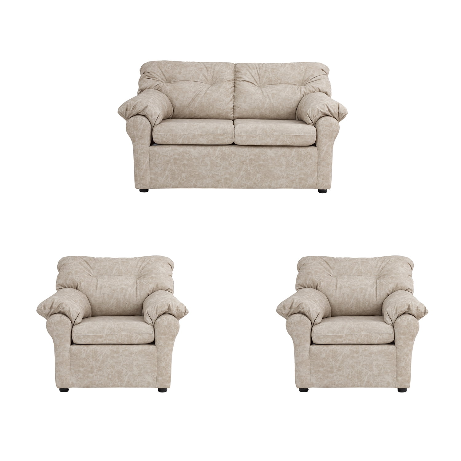 Muebles América - Living América 211 Cuero Auris Beige