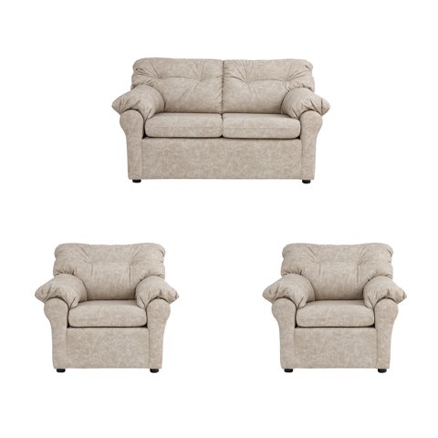 Muebles América - Living América 211 Cuero Auris Beige