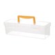 thumbnail image 3 of Caja De Herramientas Transparente Con Asa, Contenedor Para Llevar, Caja De Almacenamiento, Organizador, Amarillo, 30 X 9,3 X 9,3 Cm, 3 of 5