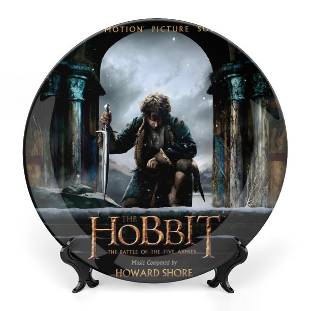 El hobbit Plato decorativo de porcelana fina (bone china), plato decorativo de cerámica para hogar, oficina, soporte de pared, platos decorativos para dormitorio - 6 pulgadas (15 cm)