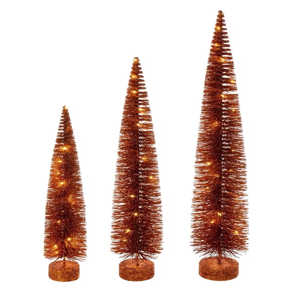 Set de cepillos para botellas Vickerman Lit, naranja, 16-20-24 cm