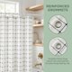 thumbnail image 2 of REGALWOVEN Juego de cortinas de ducha de mezcla de cuadros estilo boho rústico con borlas, incluye 12 ganchos, repelente al agua para decoración de baño Blanco Negro 72"W x 72"L, 2 of 7