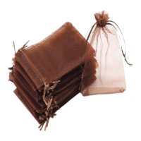 Magideal - 100 Piezas Bolsas De Regalo De Navidad Bolsas Con Cordón Bolsas De Cumpleaños Reutilizables Pequeñas Bolsas Con Cordón Para Decoración De Año Nuevo Bo Marrón