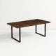 thumbnail image 1 of Mesa de Comedor Estilo Industrial 160x90 - Madera Oscura Walnut, 1 of 7