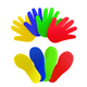 thumbnail image 1 of Set X6 Pares de Huellas Manos Y Pies Juego de Equilibrio, 1 of 3