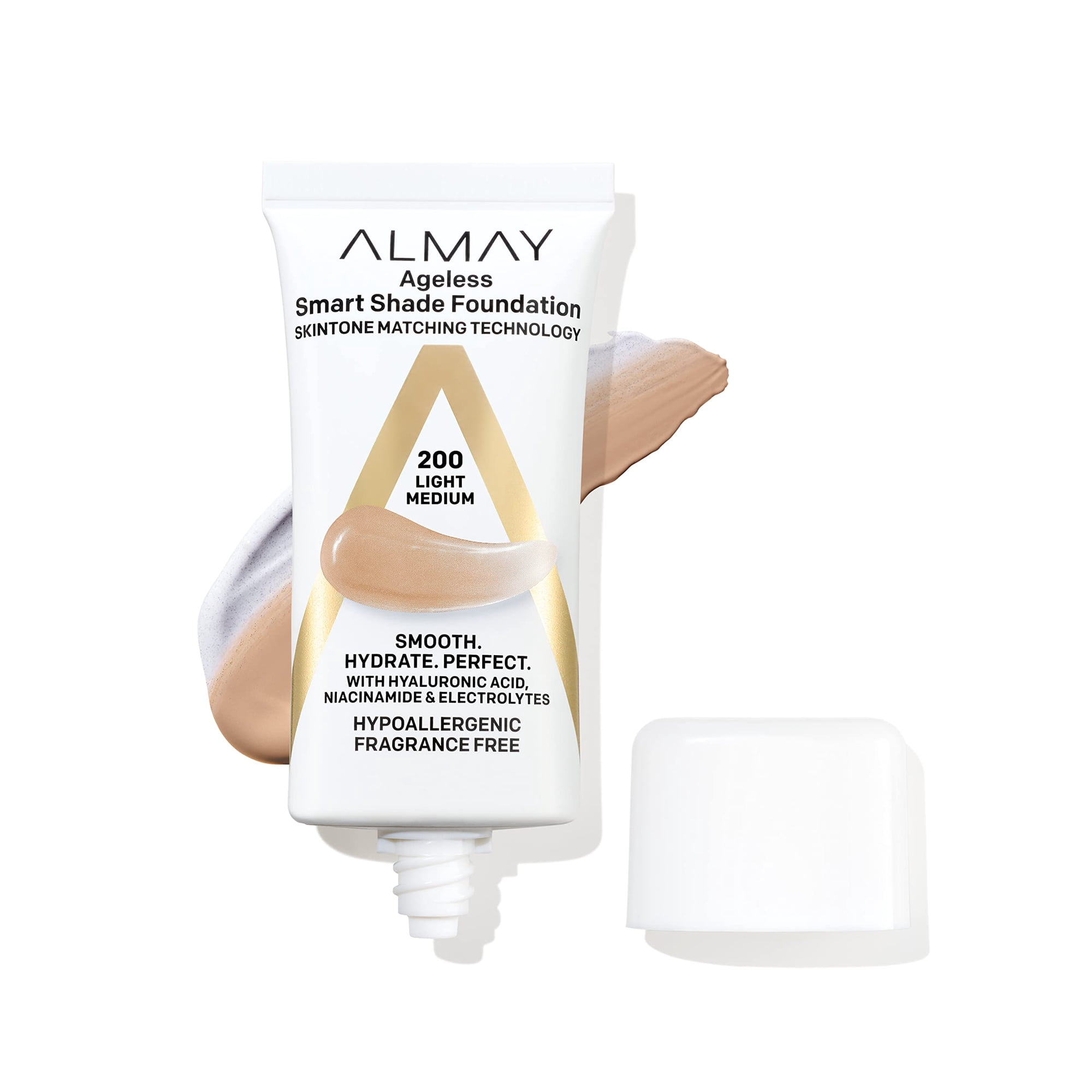Base De Maquillaje Almay Anti-aging Smart Shade 200 Light Medium, 30 Ml