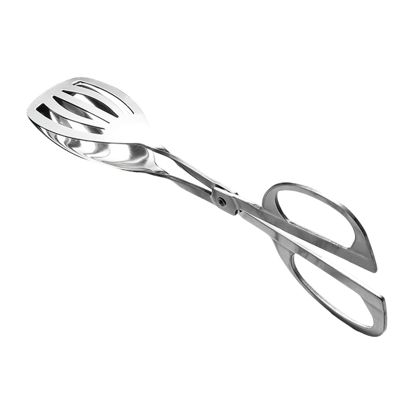 Bothyi - Pinzas De Tijera Para Alimentos Pinzas De Ensalada De Acero Inoxidable Para Servir Comida Barbacoa De Hielo E