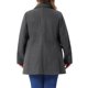 thumbnail image 3 of Abrigo largo de doble botonadura con solapa dentada para mujer de talla grande Agnes Orinda para un invierno elegante 1X Gris oscuro, 3 of 5