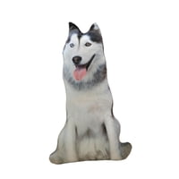 Bothyi - Almohada De Perro 3D De 20 Cm, Lindo Juguete De Peluche De Animal Creativo Para Oficina, Coche, Sofá, Gris