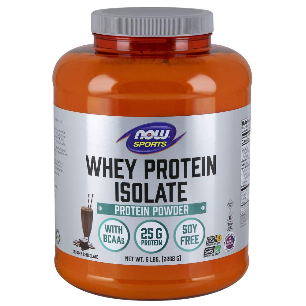 Proteína En Polvo Now Whey Isolate 2,27 Kg Sabor Chocolate