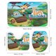 thumbnail image 3 of Lupi y Baduki-theme 4-Piece Shower Curtain Set with Rugs, Waterproof Bathroom Decor Set Includes Bath Mat, U-Shaped Rug, Toilet Lid Cover and Curtain with Hooks, 3 of 6