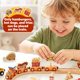 thumbnail image 2 of Circuito de tren de madera con temática de hamburguesa Lehoo Castle, juguete para niños pequeños, 2 of 9