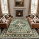 thumbnail image 1 of Alfombra Brevonox Vintage Oriental para sala de estar, 240 x 300 cm, color verde, 1 of 8