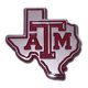 thumbnail image 1 of Emblema automático Texas A&M Aggies de metal con ribete granate, 1 of 1