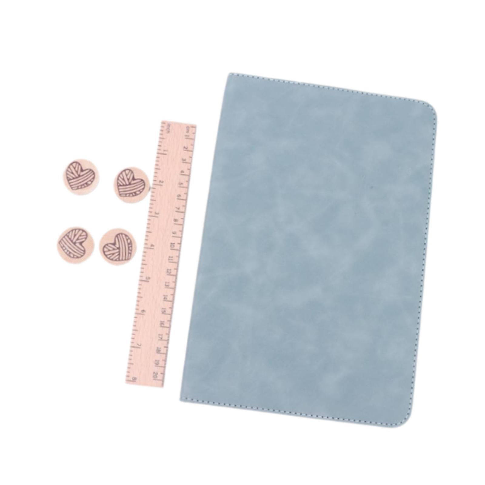 Magideal - Porta Patrones De Tejido, Porta Gráficos, Registrador De Progreso, Herramienta De Tejido De Repuesto, Porta Gráficos Plegable Para Manualidades, Croch Azul