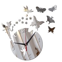 Bothyi - Reloj De Pared Moderno Acrílico Decorativo Extraíble Para Sala De Estar Decoración Para El Hogar Argenta