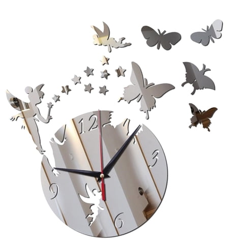 Bothyi - Reloj De Pared Moderno Acrílico Decorativo Extraíble Para Sala De Estar Decoración Para El Hogar Argenta