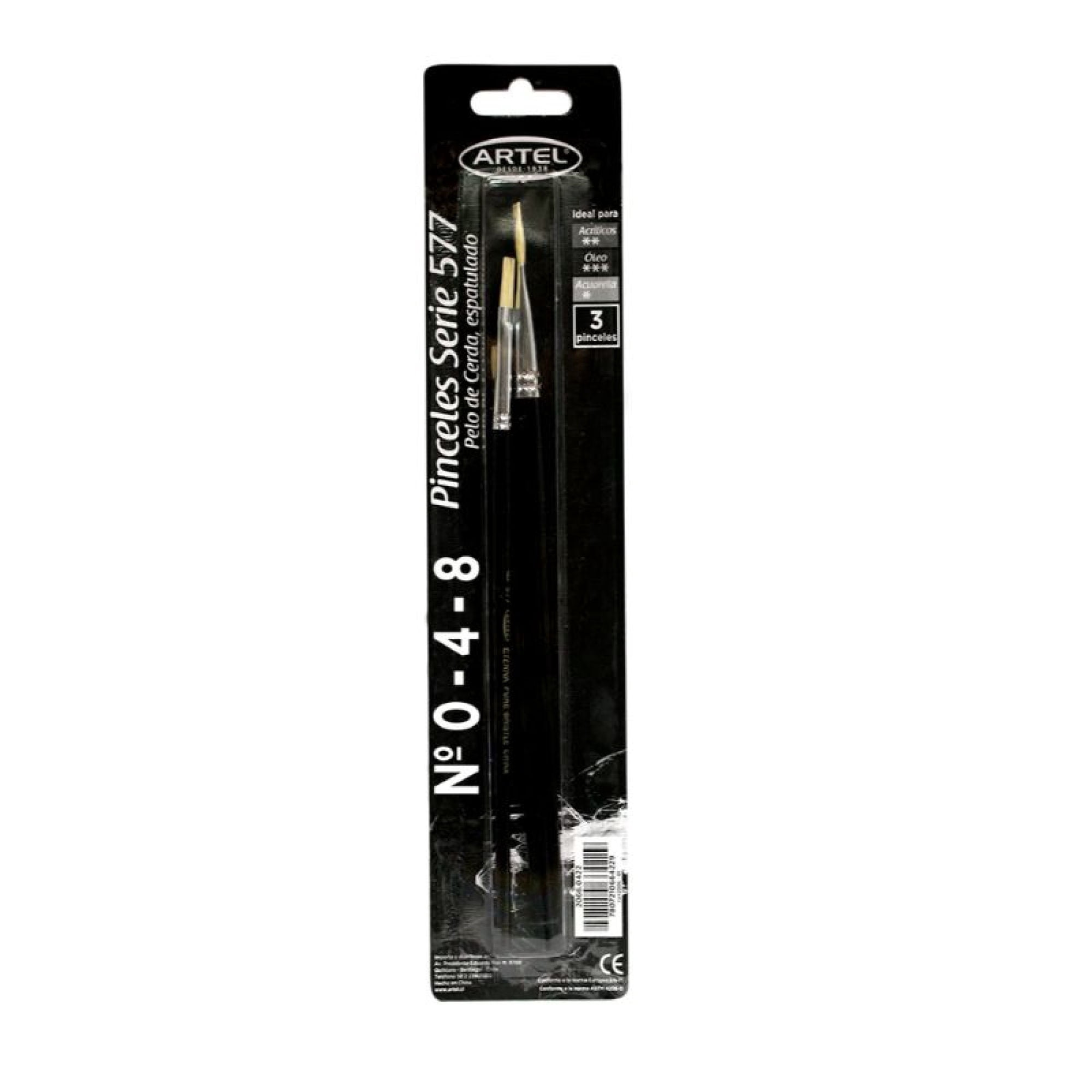 Pinceles Serie 577 Nº 0-4-8 1 Un Artel