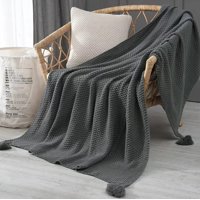 Angeles Del Hogar - Manta Decorativa Para Sofa Con Pompon