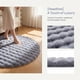 thumbnail image 4 of REGALWOVEN Alfombra Redonda Moderna Geométrica, Alfombra Circular Suave y Peluda, Alfombra de Felpa Antideslizante para Silla de Tocador, Guardería Gris 20" x 20", 4 of 7