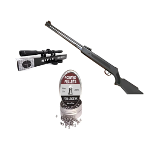 Alemana - Fusil Largo Poston Wf600 55 + Mira 4 X 20 + Lata 100 Postones 55 55 Mm