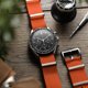 thumbnail image 2 of Correa de Reloj WatchGecko Ridge 20mm Naranja de Nylon, 2 of 7