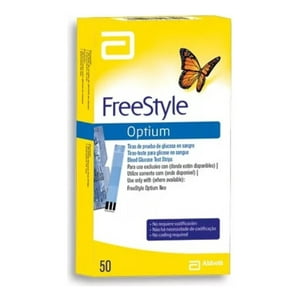 Abbott Diagnostico - Glucómetro Freestyle Optium Amarillo X 50 Tiras
