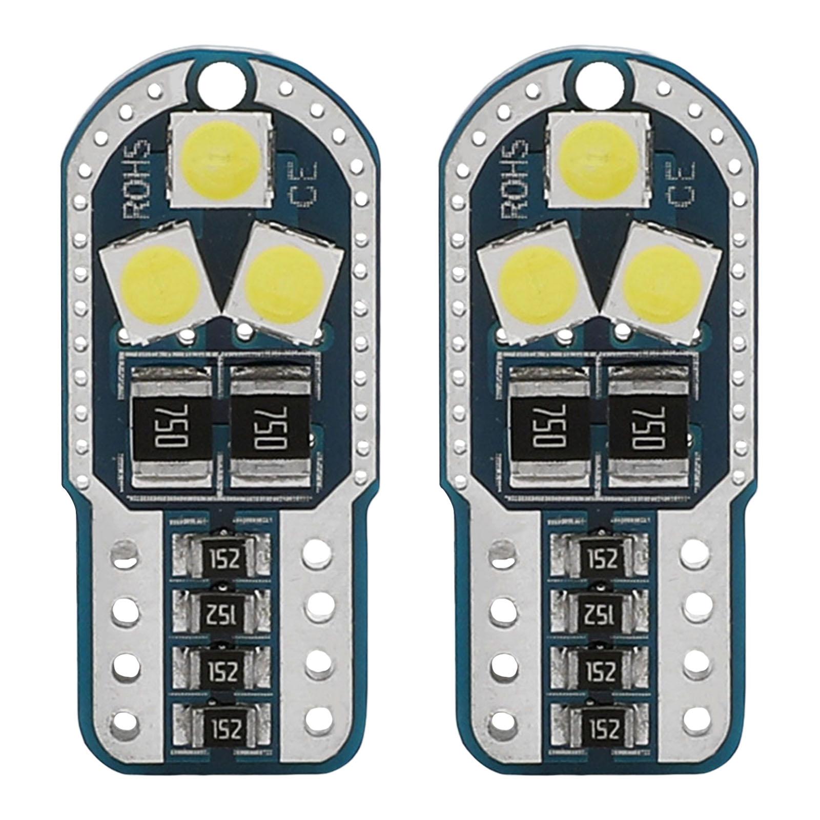 Ioensy - 2 Uds W5W T10 194 168 Dc12V Luces Led Bombilla Cúpula Luces Mapa Luz Roja