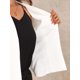 thumbnail image 5 of INSPIRE CHIC Elegante Blazer Corto para Mujeres Conjunto de Regreso a Clases para Maestras Abierto al Frente Sin Cuello Manga 3/4 Chaqueta de Traje de Negocios Peplum XL Blanco, 5 of 6