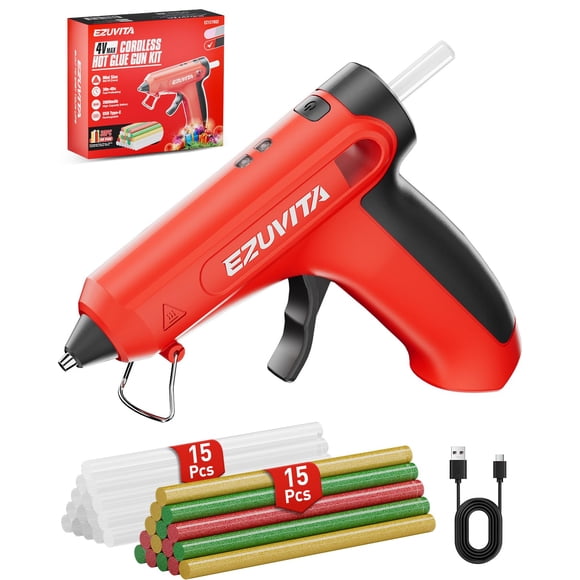 Pistola de Pegamento Caliente EZUVITA 4V Inalámbrica Recargable por USB‑C