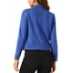 thumbnail image 3 of INSPIRE CHIC Chaqueta de imitación de ante con cuello vuelto, bolsillos con solapa y botones a presión para mujer, talla XL, azul, 3 of 6
