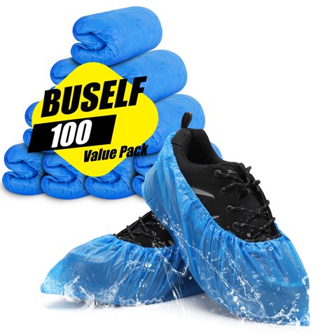 Cubrezapatos Desechables Antideslizantes E Impermeables Buself 100 Piezas