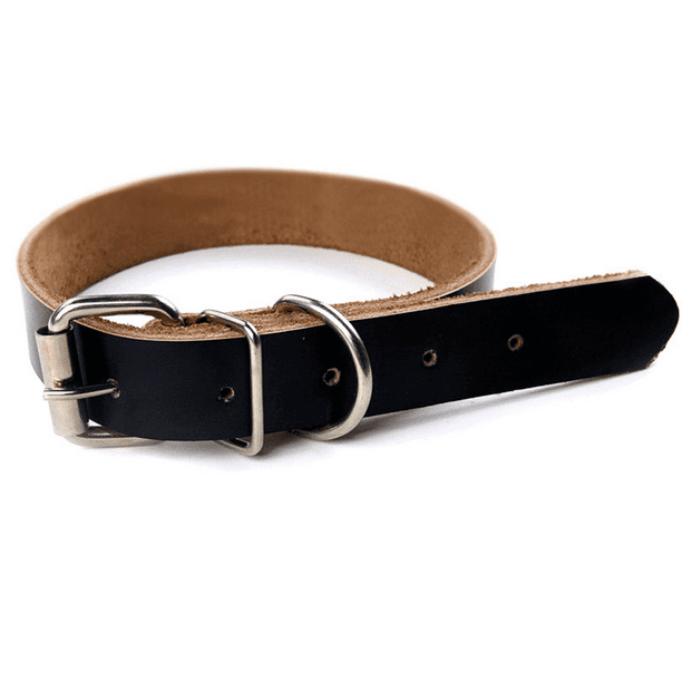 Collar para perros Cornertrace: collar de piel de vaca auténtica para perros pequeños y medianos.