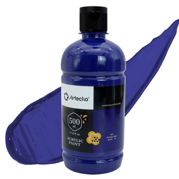 Pintura Acrílica Artecho Azul Ftalo Botella Grande 500 ml