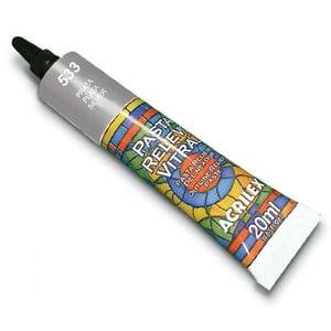 Acrilex - Pasta Relieve Vitral 20 Ml Amarillo