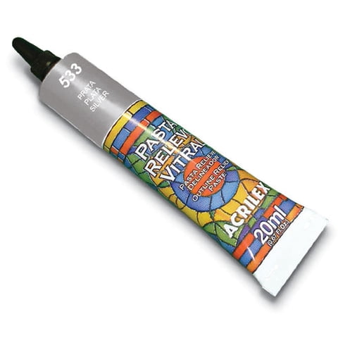 Acrilex - Pasta Relieve Vitral 20 Ml Amarillo
