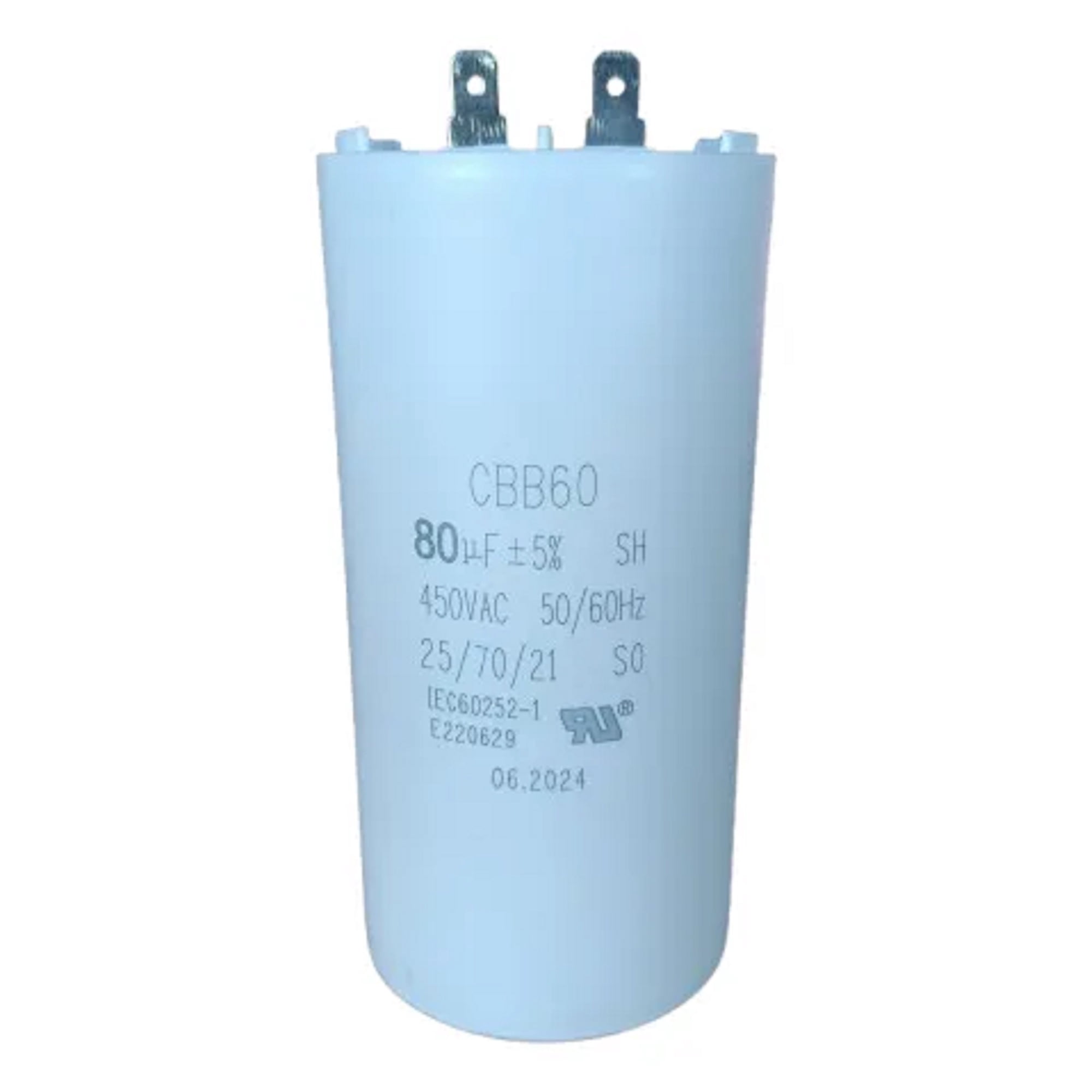 Genérica - Condensador Capacitor De Partida 80 Uf Con Terminal 450vac