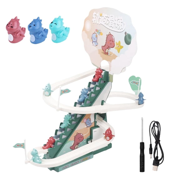 Track Slide Playset Teaching Aids Regalos Novedad Para Cumplea?os Fiestas Infantiles Verde