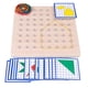 thumbnail image 1 of Madera, Montessori con tarjetas de patrones y bandas de goma Juguetes de matemáticas Puzzle Matrix Stem Tie Nail Boards, para niños en edad preescolar 18x18cm, 1 of 5
