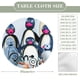 thumbnail image 2 of Pingu-theme Fitted Round Tablecloths Elastic Edged Table Covers Waterproof Table Cloth for Kitchen Holiday Party Tables Decor 150cm, 2 of 6