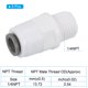thumbnail image 3 of Uxcell 1/4" Tubo a 1/4NPT Macho Empuje para Conectar Accesorios Paquete de 5 Conector de Línea de Agua Recto para Sistema de Agua RO Blanco, 3 of 4