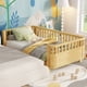 thumbnail image 2 of Twin Size Wood Platform Bed for Kids, Wood Low Profile Twin Bed with Rails for Girls and Boys, Natural (Patented Design, Old SKU W2593P190150), 2 of 3