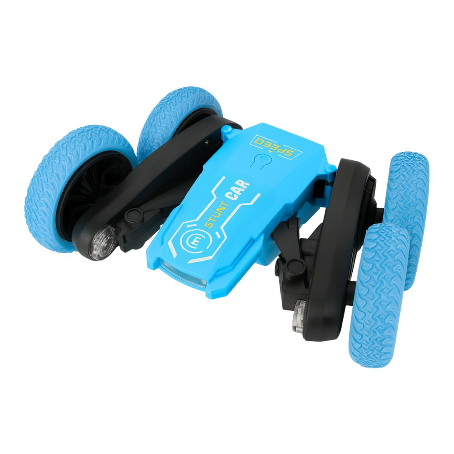 Fliperex - Auto A Control Remoto Acrobatico Rc Ruedas Plegables Luces Azul