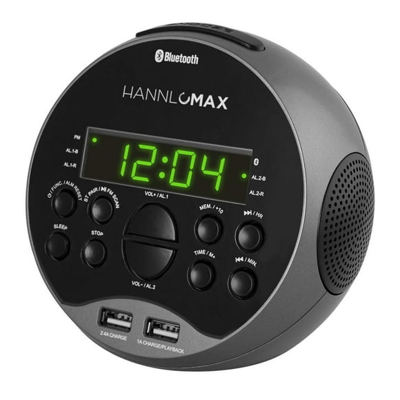 Radio despertador HANNLOMAX HX-129CR con cargador USB Bluetooth