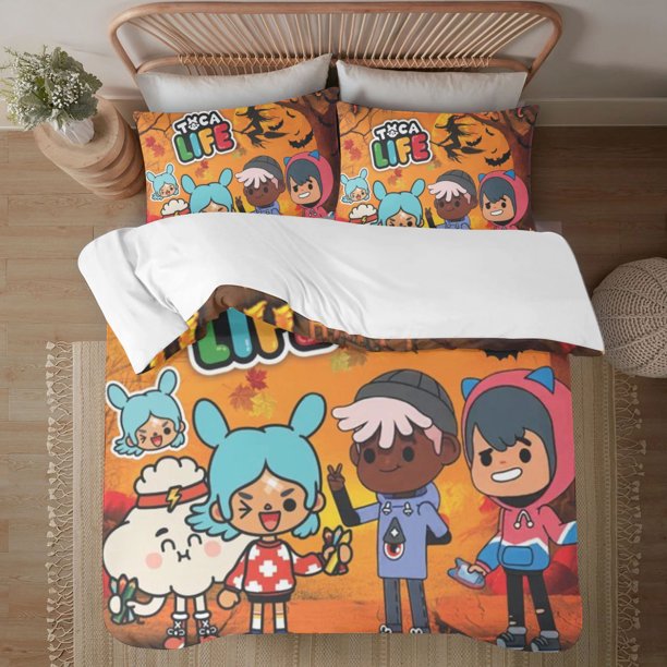 Toca Life Soft 3D Printed Duvet Cover Bedding Set with Comforter Cover 3 Piece Set