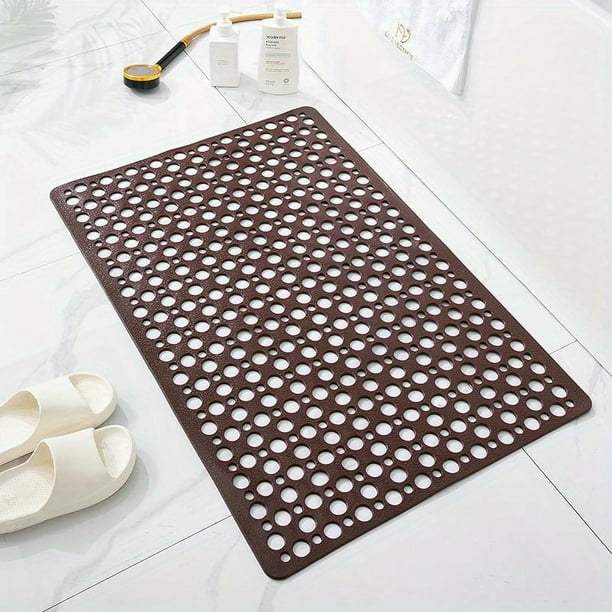 1pc Non-Slip Bathroom Mat with Suction Cup and Massage Ring - Quick Drain and Perfect for Shower, Toilet, Bathtub, and More - Essential Bathroom Accessory