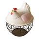 thumbnail image 3 of Cesta Para Huevos De Gallina, Bonita Cesta De Alambre De Metal Para Guardar Huevos De Gallina Para Encimera, Rejilla Rosa Y Negra, 3 of 5