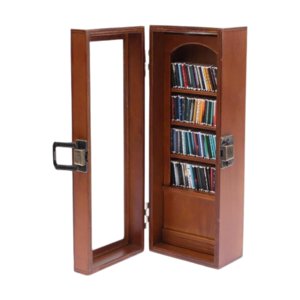 Magideal - Mini Adorno De Estantería, Mini Estatuilla De Libro, Estante De Exhibición De Libros Coleccionable Decorativo De Madera, Estantería Pequeña Para Decor